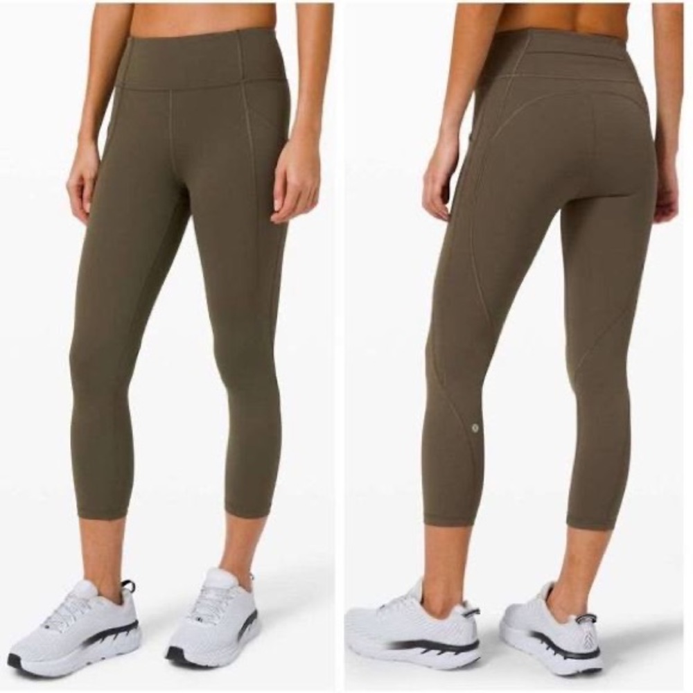 NWOT Lululemon Time to Sweat Crop Legging in Sage Green